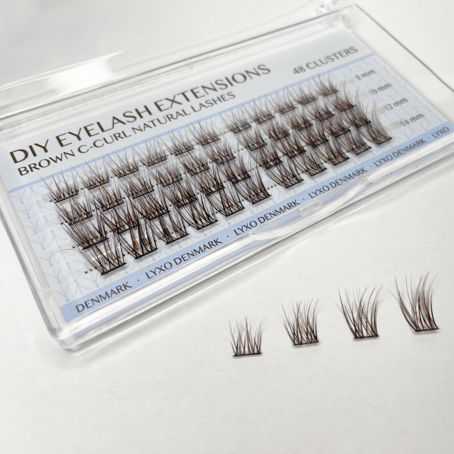 BROWN Natural C-curl Clusters/Lashes